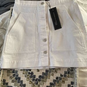 Veronica Beard White Denim Skirt NWT